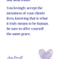 An electronic version of the print is shown. The print is white with dark purple font and reads "Dear Social Worker, You lovingly accept the messiness of your clients' lives, knowing that is what it truly means to be human. Be sure to offer yourself the same grace. Amy Pinnell, Sensitive Social Worker". In the bottom right corner of the print is a sketch of a scribbled purple heart.